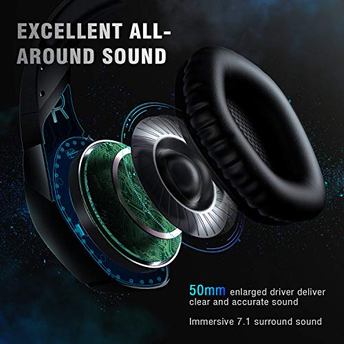 RUNMUS Gaming Headset PS4 Headset with 7.1 Surround Sound, Xbox One