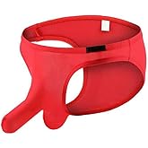 Sekexi Men's Sexy Elephant Trunk Translucent Briefs Ice Silk U Bulge Naughty Underwear Halloween Cosplay