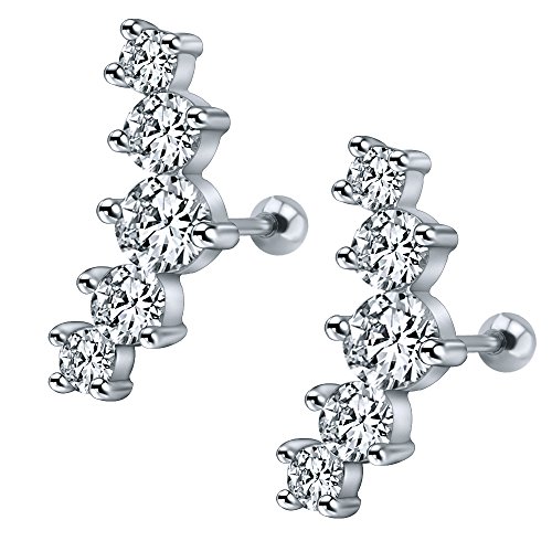 Surgical Stainless Steel Climber Cartilage Earring Long Bar Earring Ear Helix Conch Cartilage Piercing