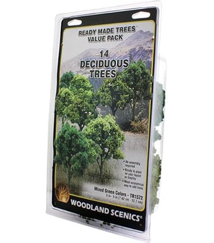 Amazon.com: WOODLAND SCENICS TR1571 Mix Green Decid Trees 2-3 (23