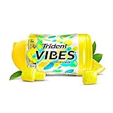 Trident Vibes Ooh La Lemon Sugar Free Chewing Gum - 6 Bottles (240 Pieces Total)