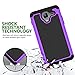 Kyocera Hydro Reach Case,Kyocera Hydro View Case, ANLI(TM) Hybrid Armor Shockproof Series Defender Protective Case Cover for Kyocera Hydro View C6742 / Kyocera Hydro Reach C6743 Purple