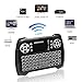 ANEWKODI Mini Keyboard with Touchpad Mouse and Multimedia Keys, USB Backlit Wireless 2.4Ghz Android Remote Control Keyboard Best for Smart TV, PC, Android TV Box, PS4, IPTV, Xbox, Support Windows 10