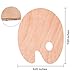 eBoot 2 Pieces Wood Palettes 11.81 Inch by 9.45 Inch and 6 Pieces White Plastic Palette Knife Painting Tool Set