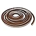 Pile Weather Stripping Felt Door Seal 11/32 inch x 11/32 inch x 16 Ft Brown, Brush Door Sweep for Sliding Doors Window Dustproof Winter Seal