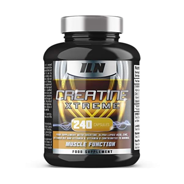 Creatine-Xtreme-4200mg-per-Serving-x-40-Servings-Creatine-supplement-with-ALA-and-Vitamin-D-240-Capsules Creatine Capsules - 4,200mg per Serving x 40 Servings - Creatine Monohydrate Enhanced with ALA - Creatine Tablets…