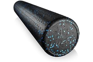 Foam Roller, LuxFit Speckled Foam Rollers for Muscles '3 Year Warranty' High Density Foam Roller for Physical Therapy, Exercise, Deep Tissue Muscle Massage. Back, Leg, Body Roller (Blue, 36 Inch)