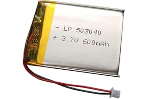 AOLIKES 3.7v 503040 600mAh Lipo Battery Replacement for Cozmo Vector Robot SkyBell HD Video Doorbell Flysight FPV Watch Dash Camera GPS Driving Recorder Wireless Speaker (1)