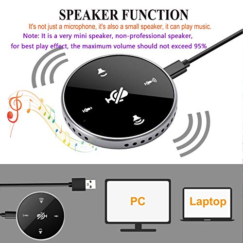 Upgrated USB Conference Microphone with Speaker,Laptop Omnidirectional