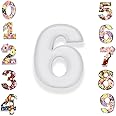 10”Cardboard Number Mache Chocolate Covered Strawberries Fillable Sweets Candy Container Box (White, 6 or 9)
