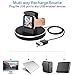 EPULY Compatible with Fitbit Versa Charger, Compatible with Fitbit Versa Accessories Charging Stand Dock TPU Protective Hook with 3 feet USB Cable Compatible with Fitbit Versa Smartwatch Black