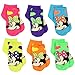 Minnie Mouse Toddler Girls 6 pack Socks (4-6 Toddler (Shoe: 7-10), Neon Hearts Quarter)