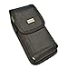 AIScell Holster for iPhone 4S 4, Rugged Black Nylon Pouch Case Metal Belt Clip 2 Way Belt Loops Holster with Cleaning Cloth,Fits iPhone with Hybrid Protective Armor Cover Case on