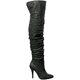 Forever Link Focus-33 Women's Fashion Stylish Pull On Over Knee High Sexy Boots