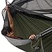 Everest Double Camping Hammock with Mosquito Net | Bug-Free Camping, Hiking, Backpacking & Survival Outdoor Hammock Tent | Reversible, Integrated, Lightweight, Ripstop Nylon | Gray/Green/Net Black