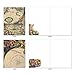 The Best Card Company - 10 Assorted Blank All Occasions Notecards Box Set 4 x 5.12 Inch w/Envelopes Vintage Art Map for Men, Women, Variety Pack (10 Designs, 1 Each) - Topographics M2341OCB