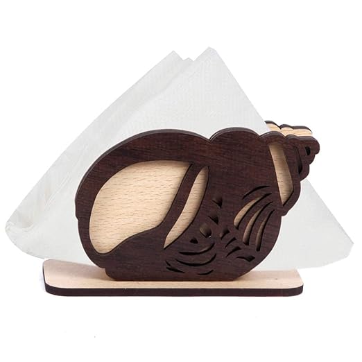 UV MAX Wooden Shell Types Tissue Paper Holder for Dining Table Paper