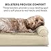 Furhaven Orthopedic Dog Bed for Large Dogs w/ Removable Bolsters & Washable Cover, For Dogs Up to 95 lbs - Plush & Suede Sofa - Clay, Jumbo/XL