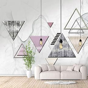 Wall Murals for Bedroom Abstract Geometric Theme Removable Wallpaper Peel and Stick Wall Stickers - 66x96 inches