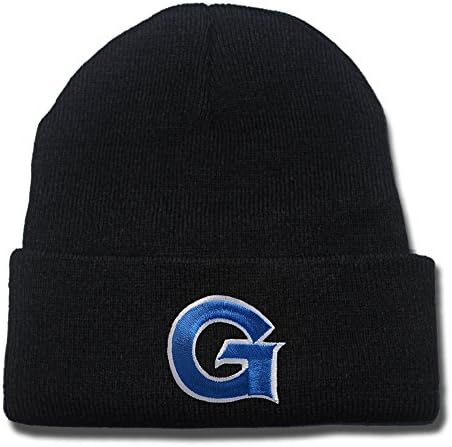HEJIAXIN Georgetown University Hoyas College Football Logo Beanie Fashion Unisex Embroidery Beanies Skullies Knitted Hats Skull Caps