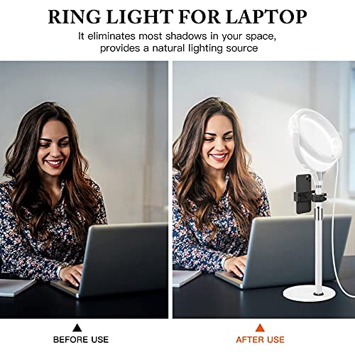 Video Conference Lighting Kit for Zoom Meeting, Desktop Ring Light with