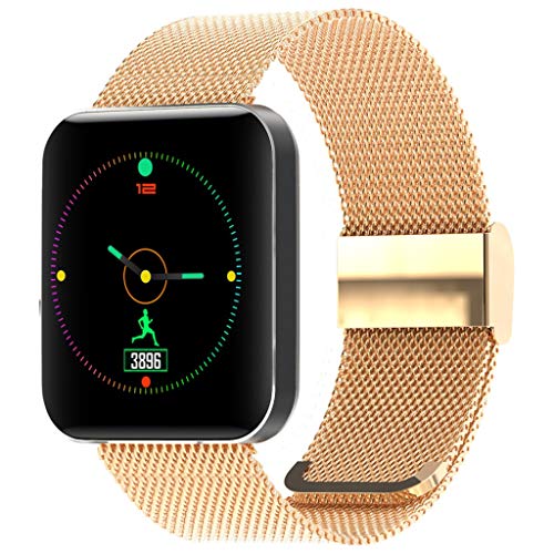 Insaneness IP67 Waterproof 1.54'' Heart Rate Activity Step Music Control Smart Watch Bracet (Gold) - Thumbnail 7