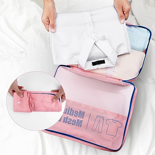 AiQInu 7-Piece Waterproof Packing Cube Set Travel Organizer for Clothes, Shoes, Underwear