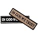 Bundle 2 Pieces - EmbTao in GOD We Trust Embroidered Tactical Morale Fastener Hook&Loop Patch