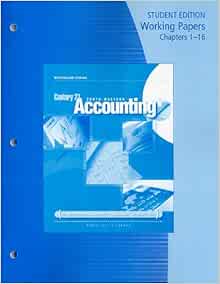  Working Papers Chapters 1 16 For Gilbertson Lehman S Century 21 Accounting Multicolumn Journal 9th 9780538447089 Gilbertson Claudia B Lehman Mark W Books