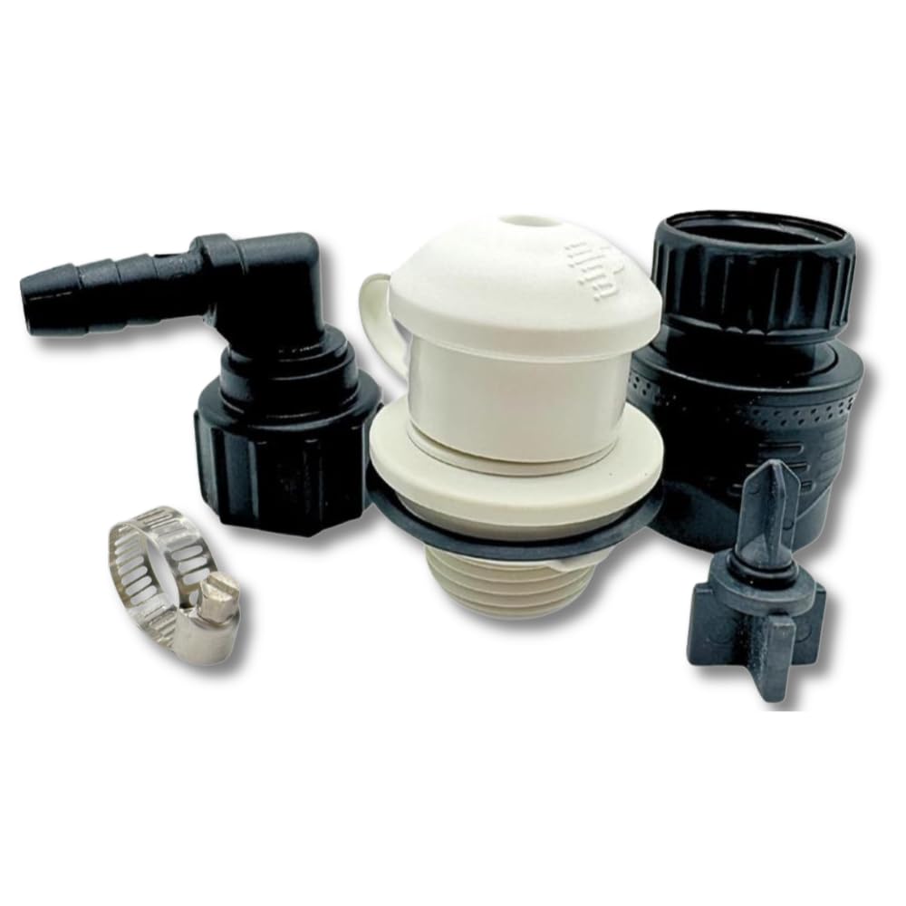 Flush-M Outboard Quick Connect Flush Kit for Mercury® - Compatible with Verado®, Pro XS®, FourStroke, SeaPro 75HP - 500HP & V10 Models - UV Stable & Durable Glass Filled Nylon Material - White
