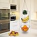 Tai-ying 3 Tier Wire hanging fruit baskets，Vegetable or Fruit hanging basket Kitchen Storage Handmade Basket,Black