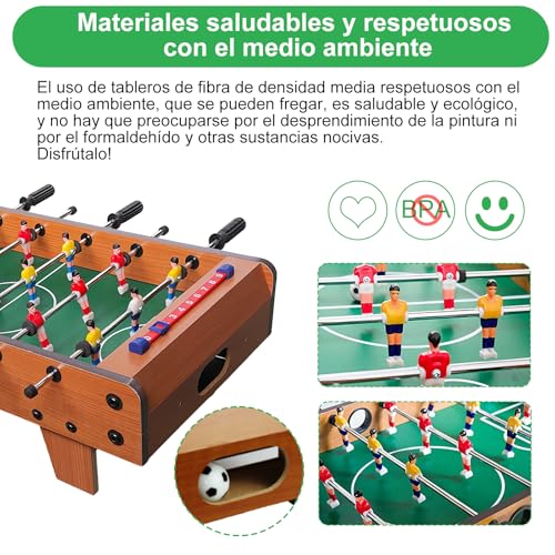NUCLMNA Mesa de Futbolito, Juego de Puzzle de Fútbol Portátil, Futbol Juego de Mesa Mini Mesa Multijuegos para Niños y Adultos, Fácil de Instalar, Ideal para Regalos, Fiestas y Familia