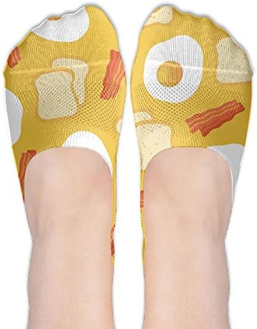 Breakfast Eggs Bacon Pattern Print Antiskid And Lovely Special Women's Sock One Size
