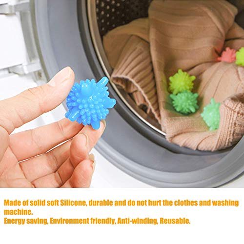 Laundry Ball Washing Ball Solid Colorful Housework Cleaning Artifact Washing Machine Laundry Ball Premium Reusable Tangle-Free Eco Friendly Fabric Softener Alternative Helper (2.2" Diameter Middle)