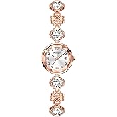 Gosasa Vintage Gold Watch for Women Hollow Four Leaf Chain Bracelet Dainty Small Ladies Dress Quartz Watch Waterproof Luxury Gift