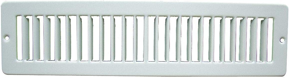 Registers, Grilles & Vents - Toe Space Grille, 2x12, White