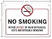 No Smoking Within 20 Feet of Building Sign, 10x14 Inches, Rust Free .040 Aluminum, Fade Resistant, Made in USA