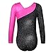 TFJH E Sparkle Leotard for Girls Gymnastics Athletic Dancing Clothes 138 Black 140