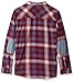 Lucky Brand Boys' Long Sleeve Twill Plaid Shirt with Snow Wash