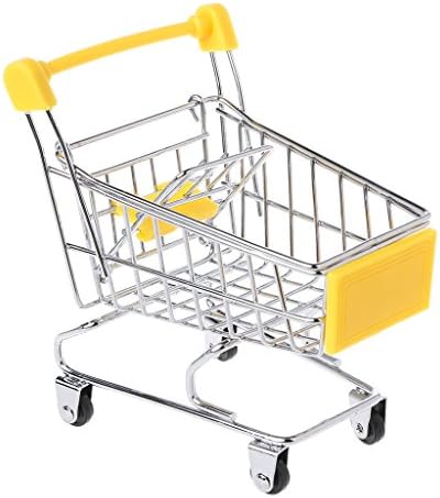 Buybuying Mini Trolley Toy Supermarket Utility Carts Storage Folding Shopping Cart Basket Multi Color Optional