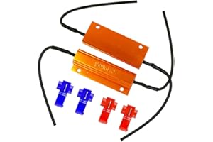 YSY 2pcs 100W 6ohm Load Resistors - Fix LED Bulb Fast Hyper Flash Turn Signal Blink Error Code (100W 6ohm)