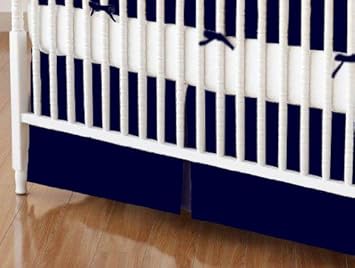 navy crib skirt