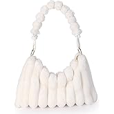 Extolove Furry Purse Y2K Fluffy Bags Faux Fur Purses for Women Fuzzy Tote Bag Plush Shoulder Handbags