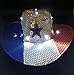 GiftExpress Light Up Patriotic Cowboy Hat/Patriotic Sequin Cowboy Hat/Star Cowboy Hat/Patriotic LED Cowboy Hat/4th of July Costume Hat