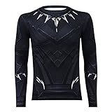 IFSONG Long Sleeves Black Panther Shirt - Perfect Long Sleeves Anime Cosplay Costume For Cosplay Theme Activities,Halloween, Concerts, Theme Parties and Dating (X-Large)