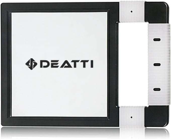 DEATTI Large Hand Mirror Unbreakable with Silicone Handle for Salon or Barber Shops, Black: Home & Kitchen
