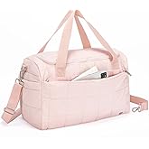 Travel Duffle Bag for Women, 25L Quilted Weekender Overnight Bag, Soft, Lightweight, Large Crossbody Gym bags