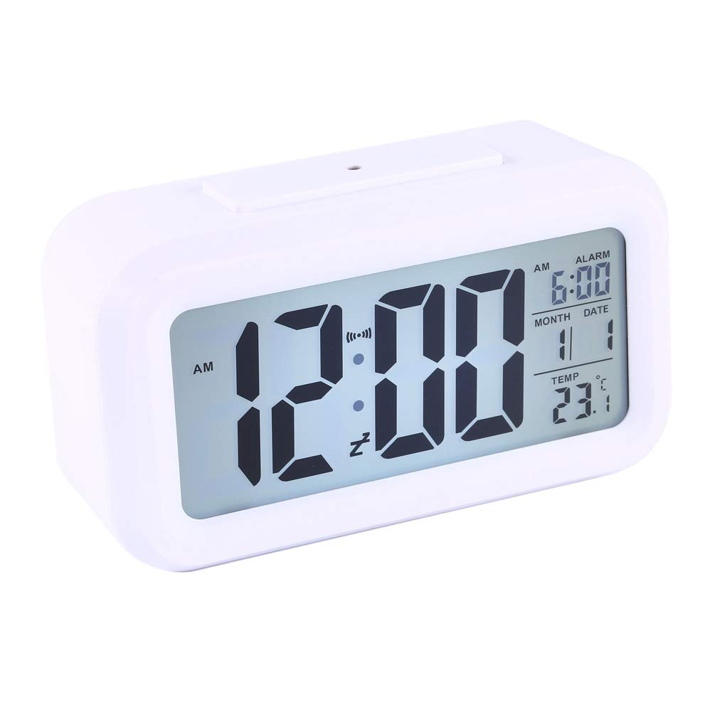 Alarm Clocks for Bedrooms, Small Digital Clock Snooze LED Digital Large Display for Living Room Decor for Kids Desk Bathroom