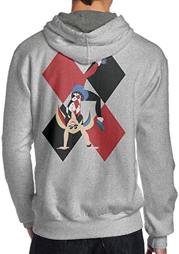SEVEN 78 Harley Quinn Poster Sport Men's Hooded Sweatshirt XXL Ash