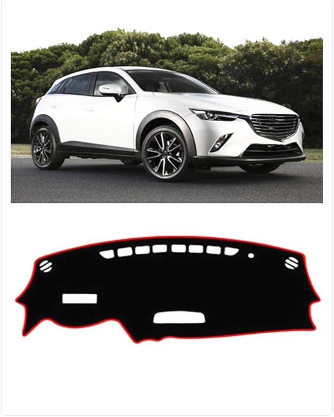 Fits Mazda CX3 2016-2019 w// HUD Carpet Dash Board Cover Mat Black